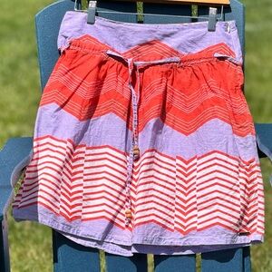 Roxy geometric pattern skirt in purple & orange